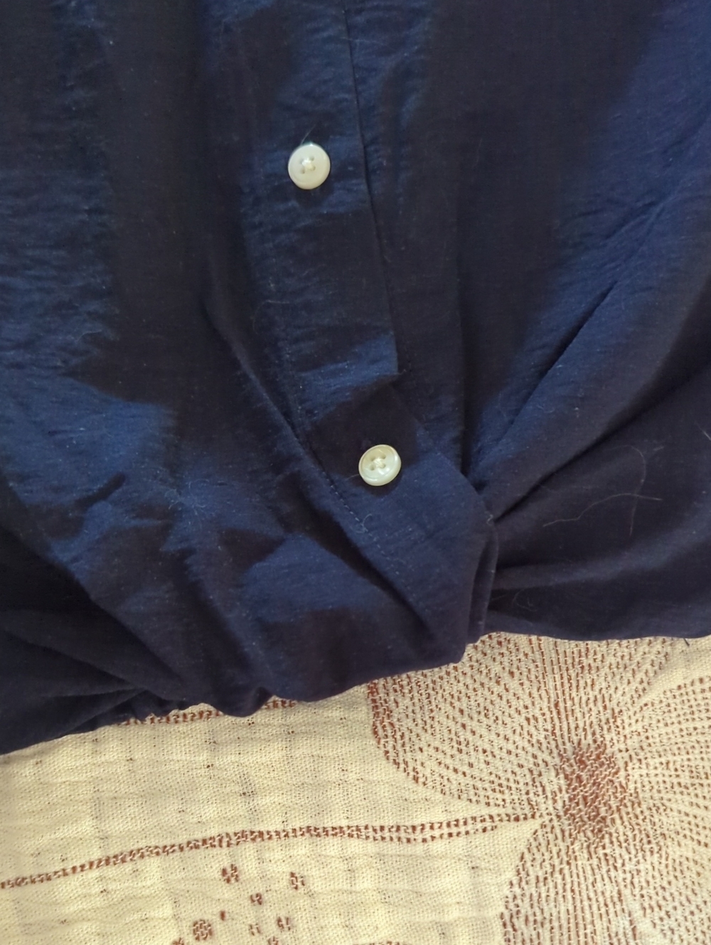 Navy Old Navy Collared Shirt Lightweight - Picture 3 of 4